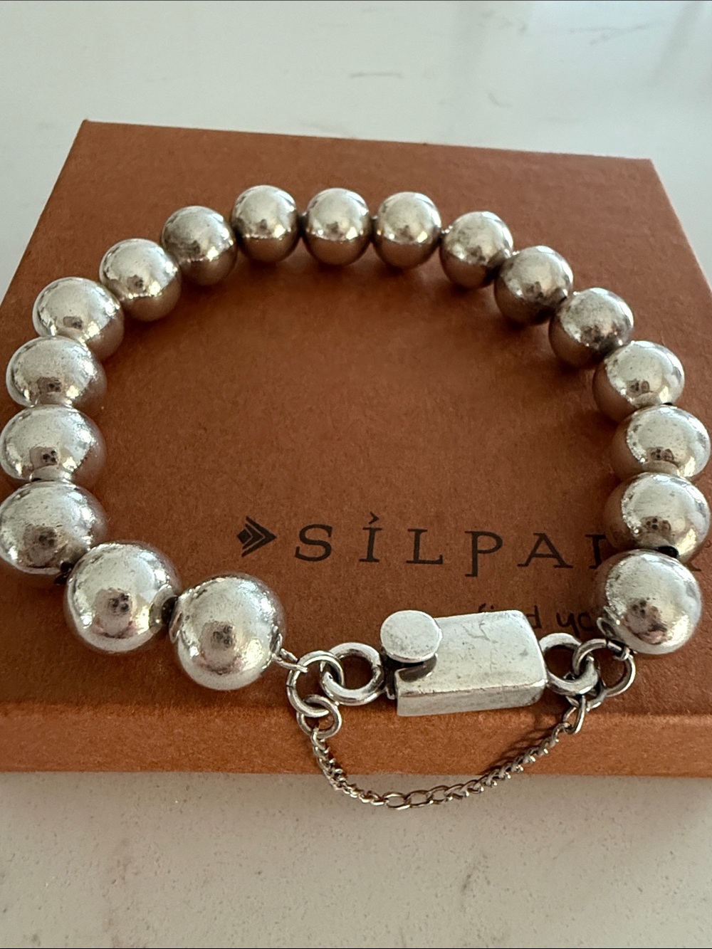Silpada Sterling Silver Bead Ball Bracelet B0741